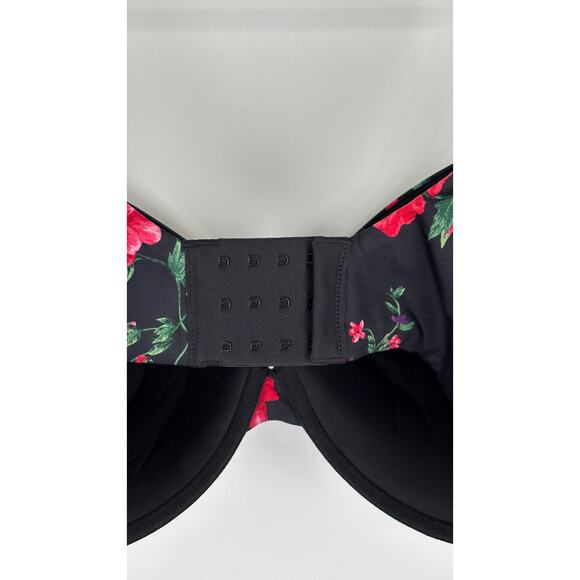 Soma Stunning Push Up Plunge Bra Rhapsody Black Floral Womens Size 38G New - Picture 6 of 8